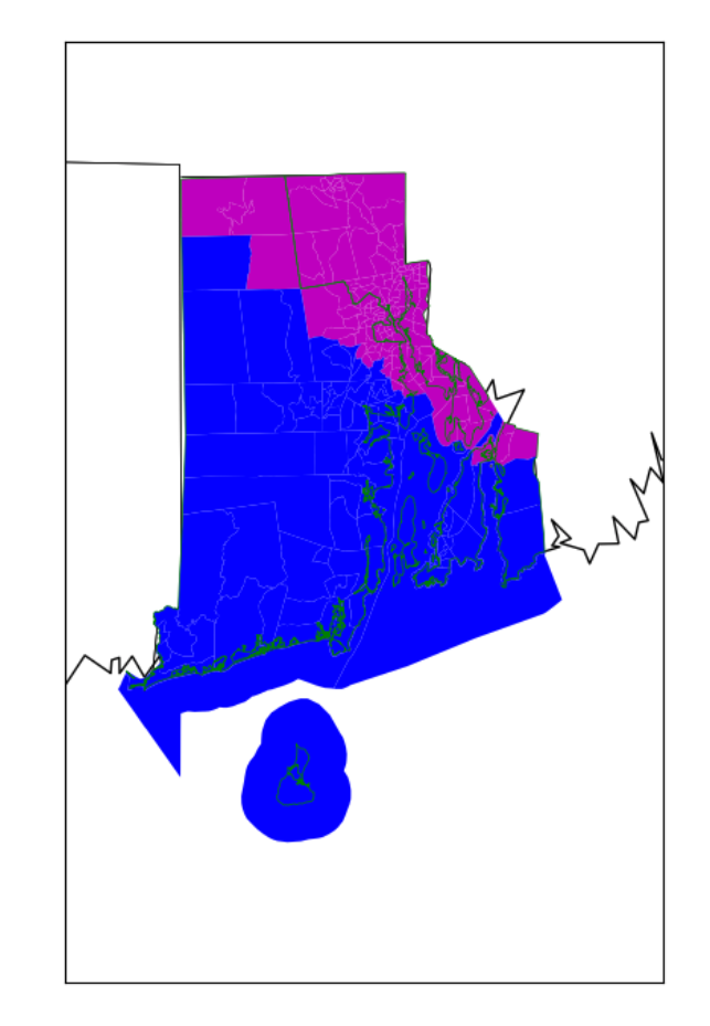 senate maps for Rhode Island